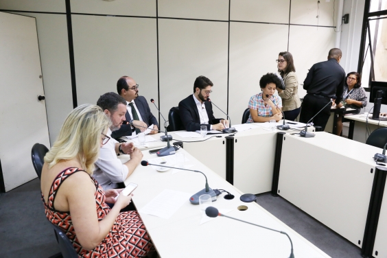 Vereadores e demais participantes da reunião da comissão de direitos humanos