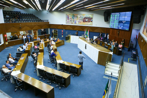 Foto de reunião Plenária vista de cima.