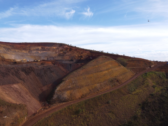 vista de drone da serra do curral