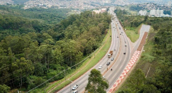 vista aérea do anel rodoviário, em belo horizonte