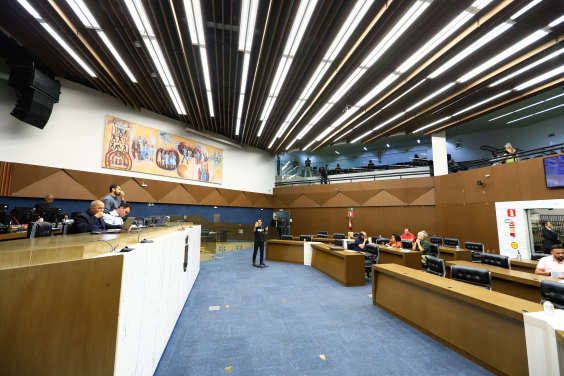 Plenário da CMBH durante reunião com votações