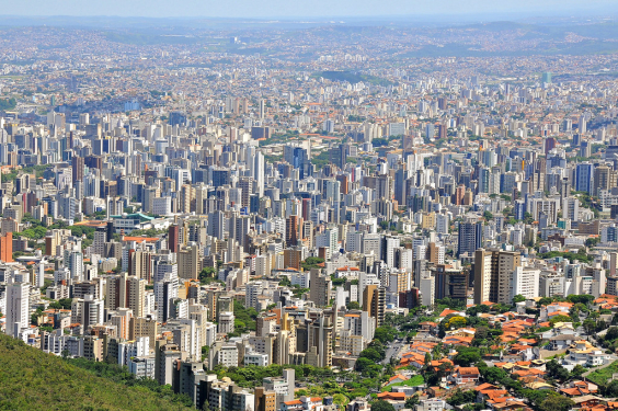 Vista aérea da cidade de Belo Horizonte