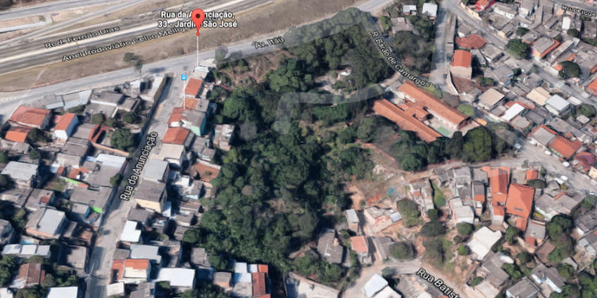 Mapa indica localização do parque ecológico no Jardim São José
