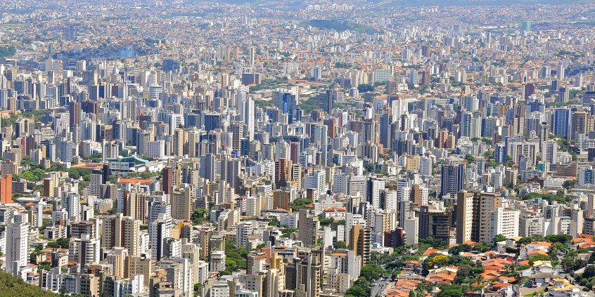 vista aérea da cidade de Belo Horizonte