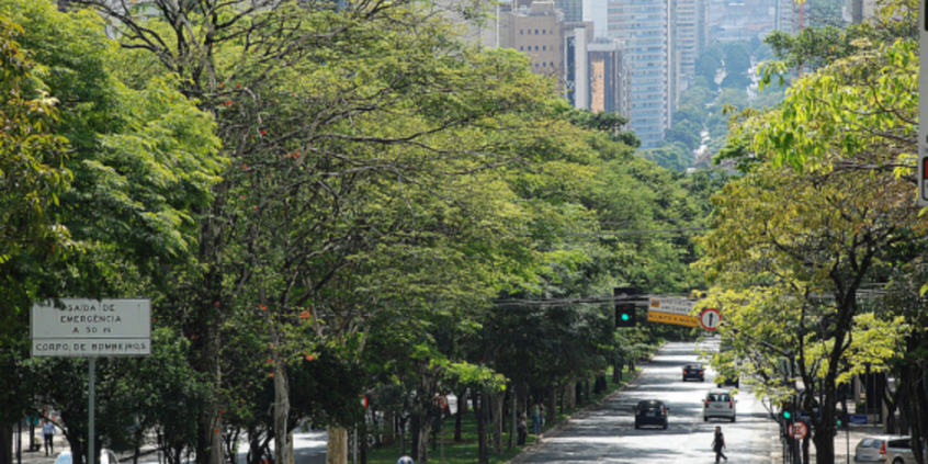 vista aérea de avenida de belo horizonte