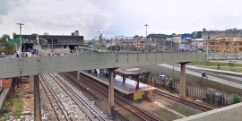 Passarela de metrô da Lagoinha, a vistoriada pela Comissão de Desenvolvimento Econômico, Transporte e Sistema Viário nesta quarta (27/3)