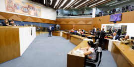 reunião do plenário com os vereadores presentes