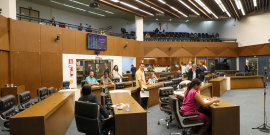 parlamentares presentes na reunião plenária da câmara de bh