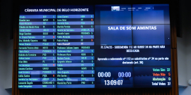 placar da votação da reunião plenária