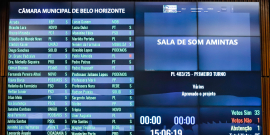 placar da votação da reunião plenária