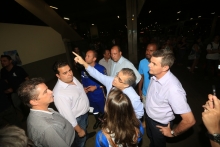 Vereadores conhecem detalhes das estações, em encontro com presidente da BHTrans (no centro). Foto: Eduado Profeta