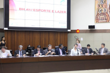 Vereadores Pelé do Vôlei e Juliano Lopes receberam os convidados na apresentação do Projeto Cidades da Copa