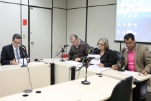Leonardo Mattos, Alexandre Gomes, Elaine Matozinhos e Autair Gomes na reunião da Comissão de Meio Ambiente e Política Urbana