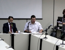 Vereadores Elvis Côrtes e Pedro Patrus na reunião da Comissão de Direitos Humanos e Defesa do Consumidor 