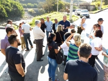 Vereador Edmar Branco e representantes da Secretaria Municipal de Obras e Infraestrutura, BHTrans, Sub-Secretaria de Assuntos Institucionais da PBH, Administração Regional Nordeste e 1ª Coordenadoria Regional do Departamento de Estradas de Rodagem, em visita técnica ao Conjunto Ribeiro de Abreu