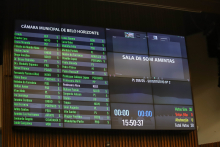 placar da votação da reunião plenária
