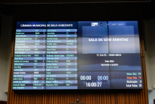 Placar de votação da CMBH mostra aprovação do PL 554/2025